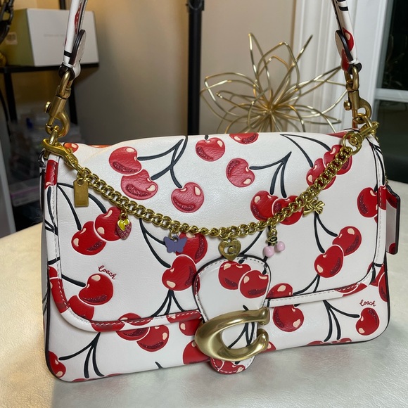 Coach Soft Tabby Shoulder Bag in Cherry Print 🍒 - Picture 13 of 17